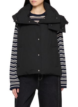 Main View - Click To Enlarge - NOIR - Hooded Puffer Down Gilet