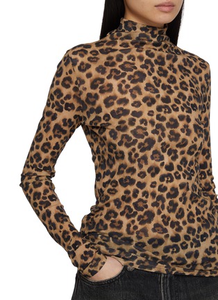  - NOIR - Long Sleeve Leopard Print Turtleneck Top