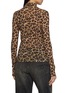 Back View - Click To Enlarge - NOIR - Long Sleeve Leopard Print Turtleneck Top