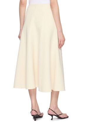 Back View - Click To Enlarge - SANDBEIGE - Arles Panelled Flared Midi Skirt