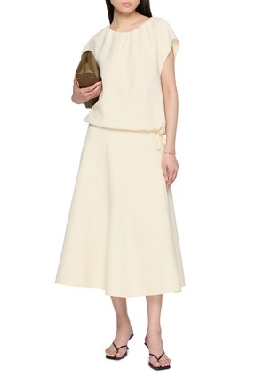 Figure View - Click To Enlarge - SANDBEIGE - Arles Panelled Flared Midi Skirt