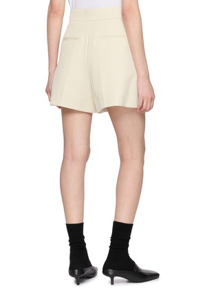Back View - Click To Enlarge - SANDBEIGE - Lyon Pleated Tailored Linen Shorts