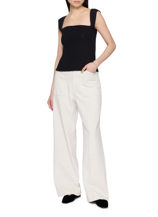 Figure View - Click To Enlarge - SANDBEIGE - Sevia Patch Pocket Cotton Blend Pants