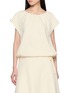 SANDBEIGE Arles Short Sleeve Drawstring Hem Blouse