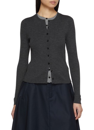 Main View - Click To Enlarge - MO&CO. - Double Layer Illusion Cardigan