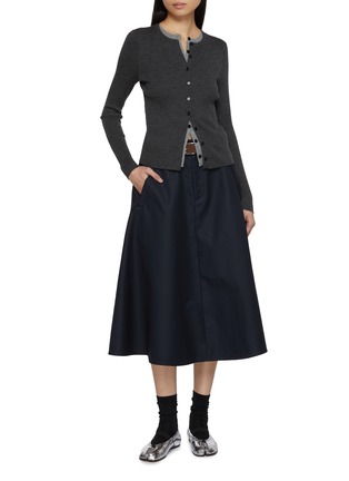 Figure View - Click To Enlarge - MO&CO. - Double Layer Illusion Cardigan