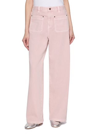 Main View - Click To Enlarge - MO&CO. - Straight Leg Patch Pocket Jeans