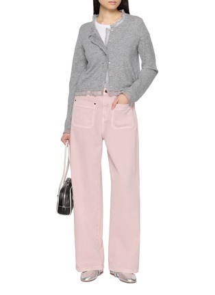 Figure View - Click To Enlarge - MO&CO. - Straight Leg Patch Pocket Jeans