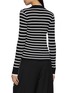Back View - Click To Enlarge - MO&CO. - Striped Double Layer Illusion Ribbed Knit Sweater