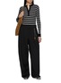 Figure View - Click To Enlarge - MO&CO. - Striped Double Layer Illusion Ribbed Knit Sweater