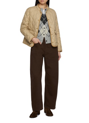 Figure View - Click To Enlarge - MO&CO. - Argyle Wool Blend Cardigan