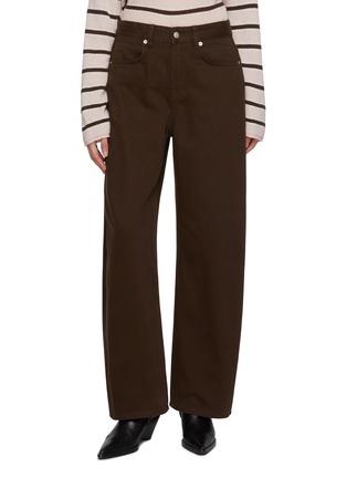 Main View - Click To Enlarge - MO&CO. - Straight Leg Cotton Denim Jeans