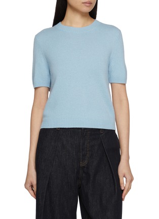 Main View - Click To Enlarge - MO&CO. - Short Sleeve Crewneck Knit Top