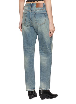 Back View - Click To Enlarge - MO&CO. - Straight Leg Medium Wash Jeans