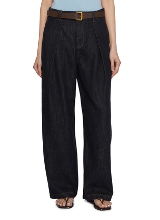 Main View - Click To Enlarge - MO&CO. - Folded Cotton Denim Jeans
