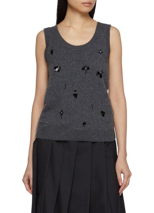 Main View - Click To Enlarge - MO&CO. - Embellished Knit Vest