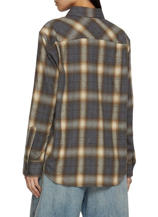 Back View - Click To Enlarge - MO&CO. - Long Sleeve Chequered Shirt