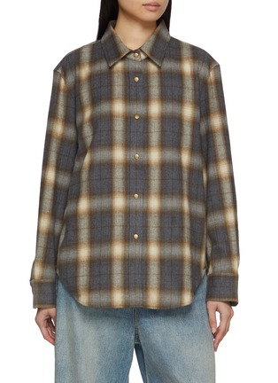 Main View - Click To Enlarge - MO&CO. - Long Sleeve Chequered Shirt