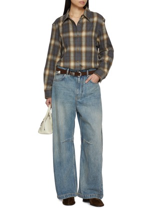 Figure View - Click To Enlarge - MO&CO. - Long Sleeve Chequered Shirt