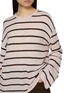  - MO&CO. - Oversized Long Sleeve Striped Knit Top