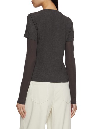 Back View - Click To Enlarge - MO&CO. - Double Layer Logo Patch T-Shirt