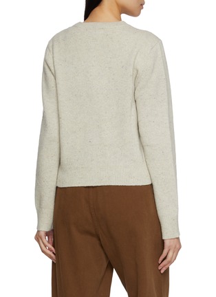 Back View - Click To Enlarge - MO&CO. - Argyle Wool Cashmere Blend Knit Cardigan