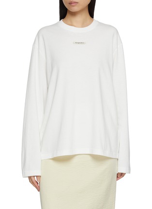 Main View - Click To Enlarge - MO&CO. - Long Sleeve Logo Patch Top