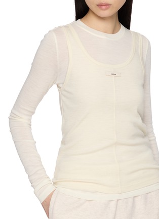  - MO&CO. - Double Layer Tank Top Long Sleeve Top Set