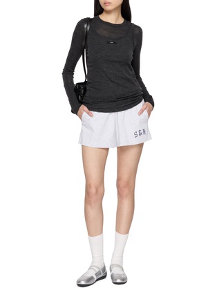 Figure View - Click To Enlarge - MO&CO. - Double Layer Tank Top Long Sleeve Top Set