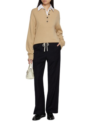 Figure View - Click To Enlarge - MO&CO. - Double Layer Illusion Knit Sweater