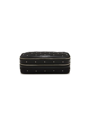 Main View - Click To Enlarge - ANYA HINDMARCH - Large Studs Padded Satin Make Up Case