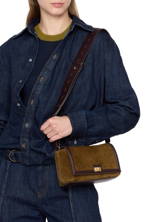 Figure View - Click To Enlarge - ANYA HINDMARCH - Mortimer Frame Suede Crossbody Bag