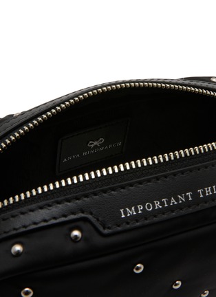 Detail View - Click To Enlarge - ANYA HINDMARCH - Important Things Studs Padded Satin Pouch