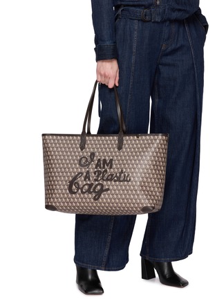 Figure View - Click To Enlarge - ANYA HINDMARCH - I Am A Plastic Bag Recycled Canvas Tote