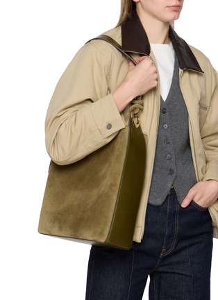 Figure View - Click To Enlarge - ANYA HINDMARCH - Ringo Suede Shoulder Bag