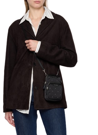 Figure View - Click To Enlarge - ANYA HINDMARCH - Studs Essentials Paded Satin Crossbody Bag