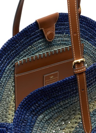 Detail View - Click To Enlarge - ANYA HINDMARCH - Round Bow Raffia Tote Bag