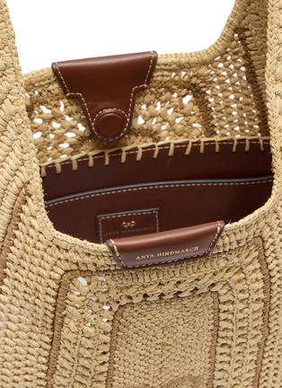 Detail View - Click To Enlarge - ANYA HINDMARCH - Bow Raffia Hobo Bag