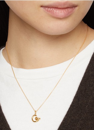 Figure View - Click To Enlarge - MISSOMA - Curly Molten Mini Initial Necklace — G