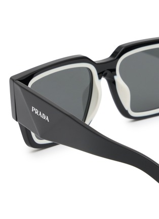 Detail View - Click To Enlarge - PRADA - Rectangle Acetate Sunglasses