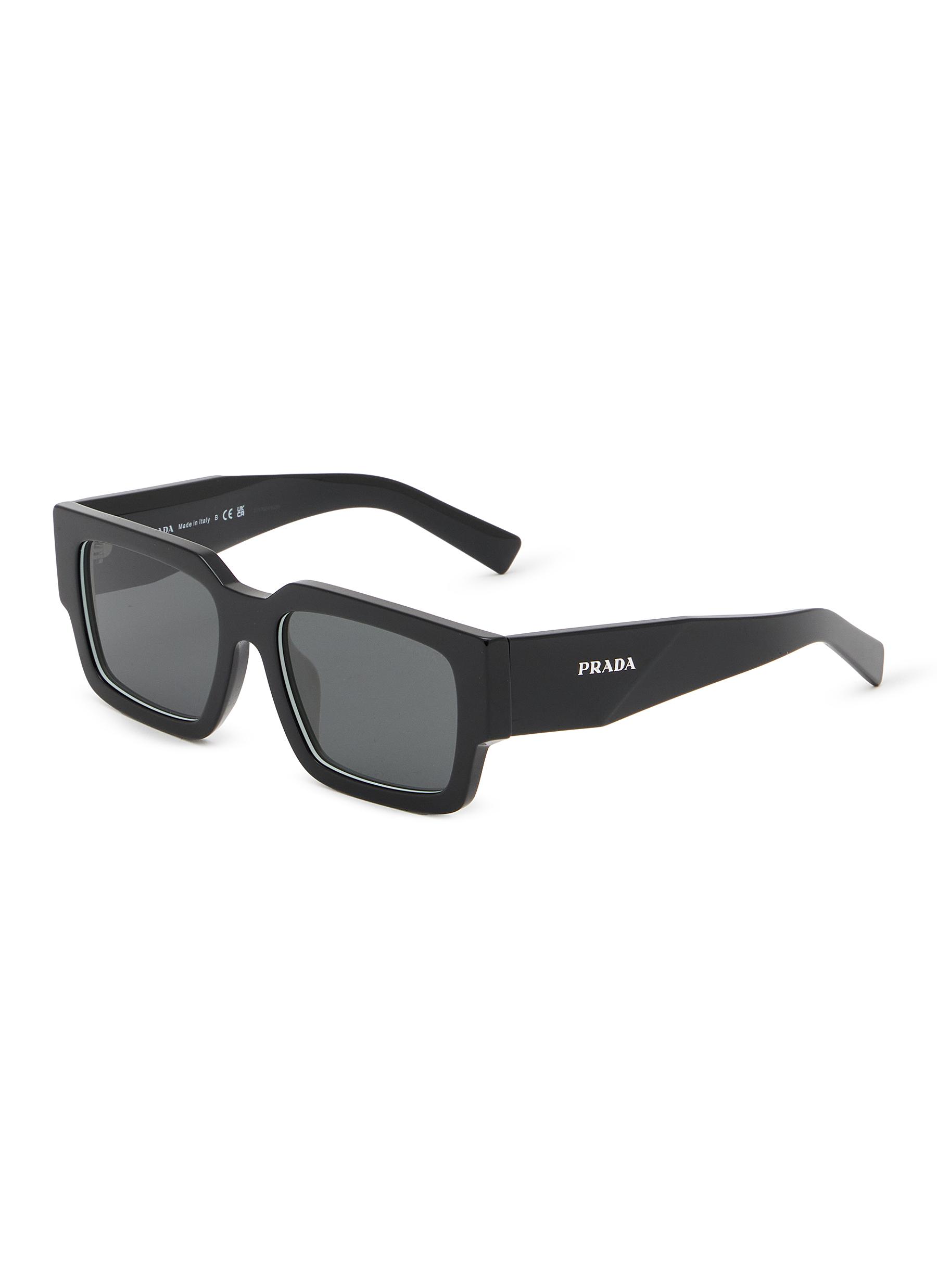 PRADA | Rectangle Acetate Sunglasses | Men | Lane Crawford