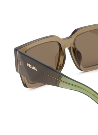 Detail View - Click To Enlarge - PRADA - Acetate Square Sunglasses