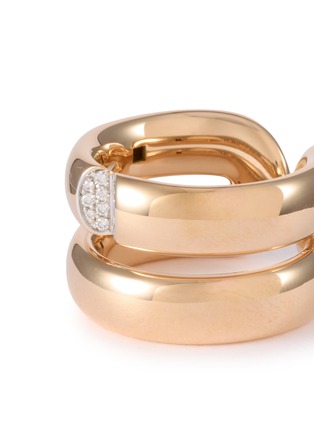 Detail View - Click To Enlarge - VHERNIER - Mon Jeu 18K Rose Gold Diamond Ring — EU 53