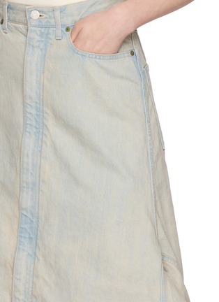  - BEAUTIFUL PEOPLE - Double End Asymmetrical Panelled Draped Hem Cotton Denim Skirt