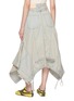 Back View - Click To Enlarge - BEAUTIFUL PEOPLE - Double End Asymmetrical Panelled Draped Hem Cotton Denim Skirt