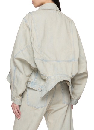 Back View - Click To Enlarge - BEAUTIFUL PEOPLE - Double End Convertible Panelled Cotton Denim Blouson