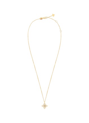 Main View - Click To Enlarge - ROBERTO COIN - Princess Flower 18K Gold Diamond Mother Of Pearl Ruby Necklace