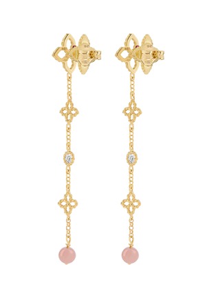 Detail View - Click To Enlarge - ROBERTO COIN - Princess Flower 18K Gold Diamond Opal Ruby Earrings