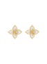 ROBERTO COIN Princess Flower 18K Gold Diamond Mother Of Pearl Ruby Earrings