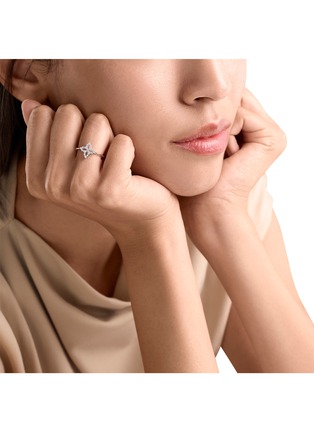  - ROBERTO COIN - Diamond Princess 18K White Gold Diamond Ruby Ring — EU 52